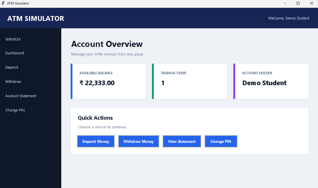 ATM Simulator Using Python