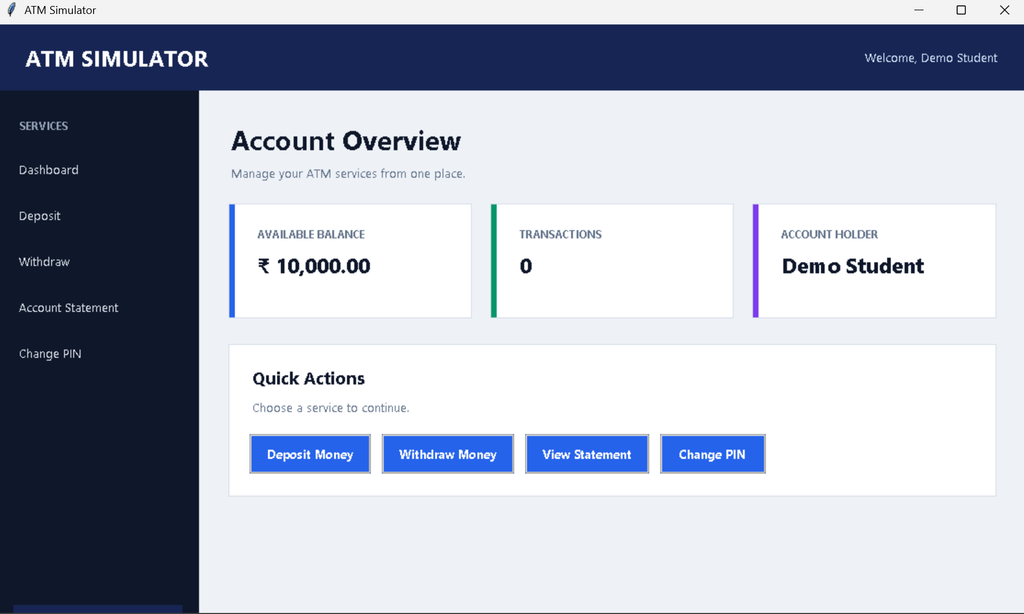 ATM Simulator Using Python