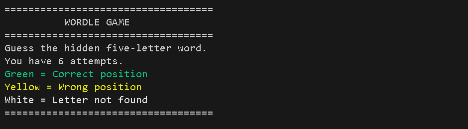 CLI Wordle Game in Python