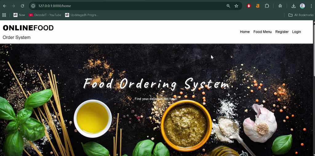Online Food Ordering System in Python