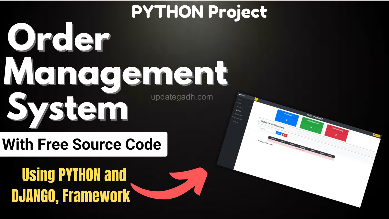 Order Management System in Django Framework Project