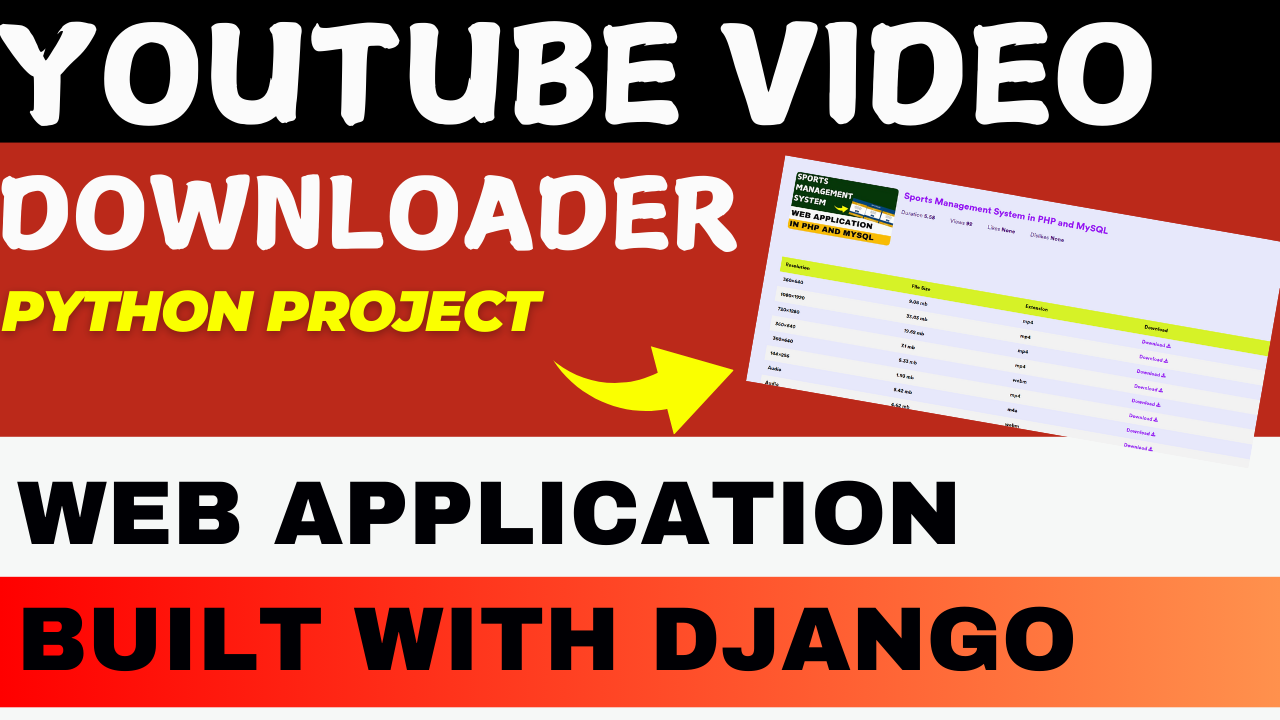 YouTube Video Downloader Using Python and Django