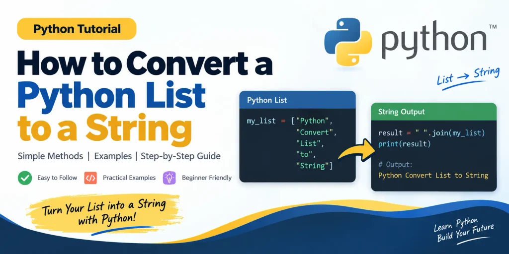 How to Convert a Python List to a String
