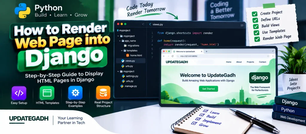 How to render web page into Django