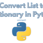 Convert List to Dictionary in Python