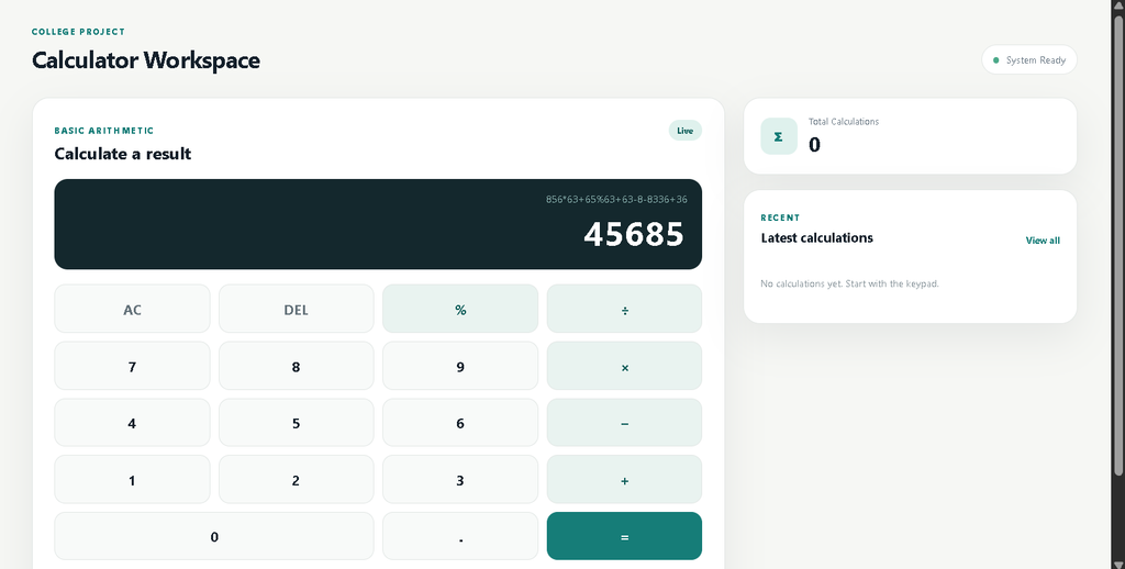Calculator Application Using Django