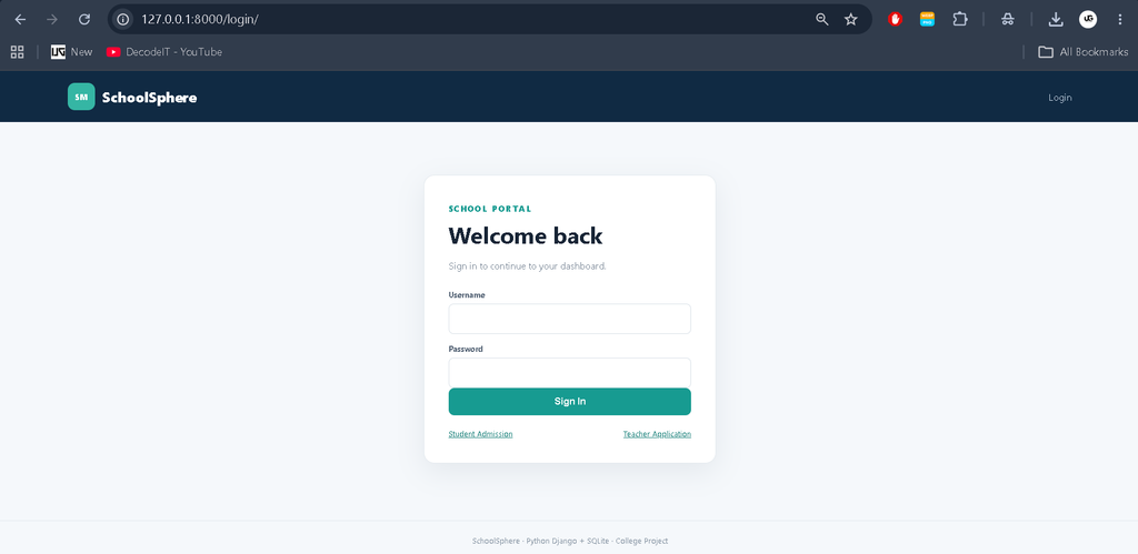 School Management System Using Python Django