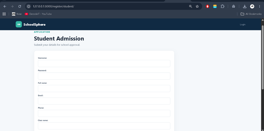 School Management System Using Python Django