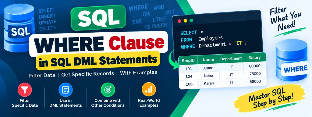 SQL WHERE Clause in SQL DML Statements