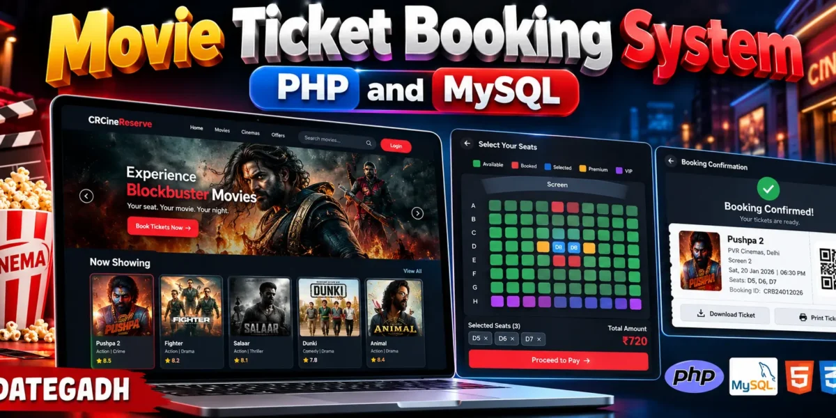 Movie Ticket Booking System PHP and MySQL
