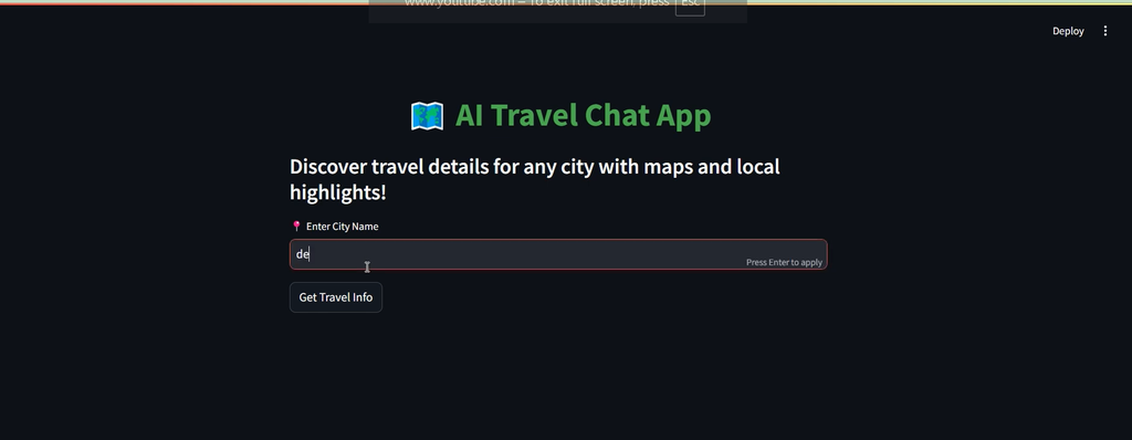 AI Travel Chatbot in Python