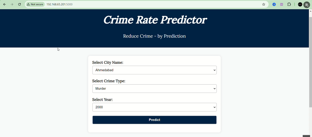 Crime Rate Predictor using Machine Learning