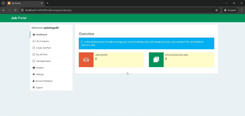 Job Portal Using PHP and MySQL