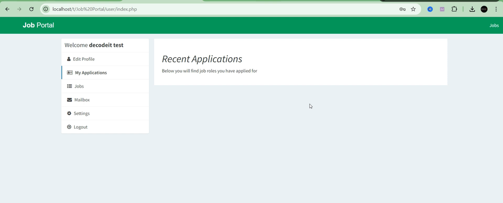 Job Portal Using PHP and MySQL