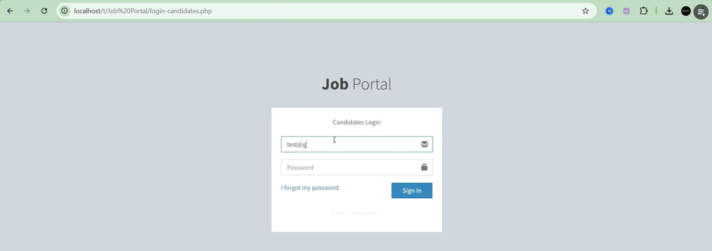 Job Portal Using PHP and MySQL