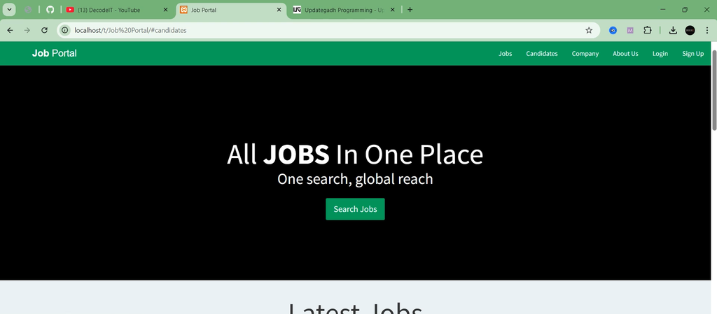 Job Portal Using PHP and MySQL
