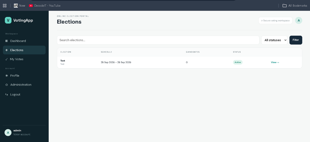 Online Voting System Using Python Django