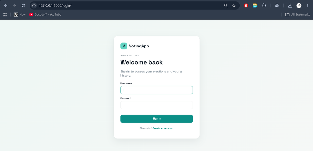 Online Voting System Using Python Django