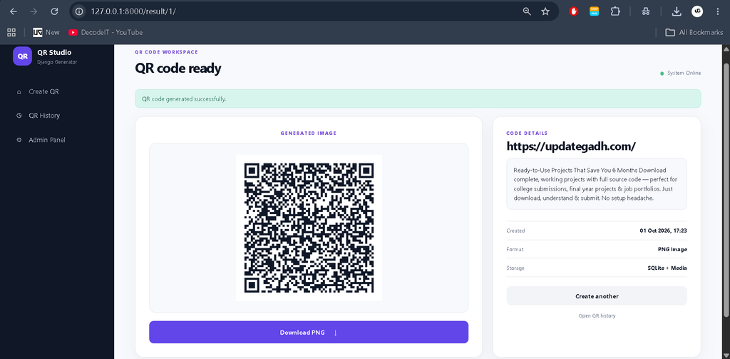 QR Code Generator Using Python