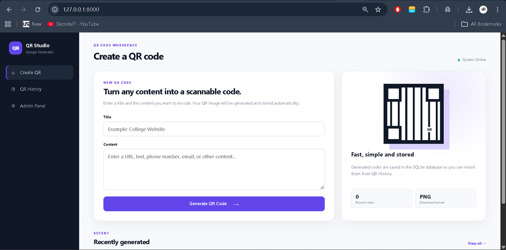 QR Code Generator Using Python