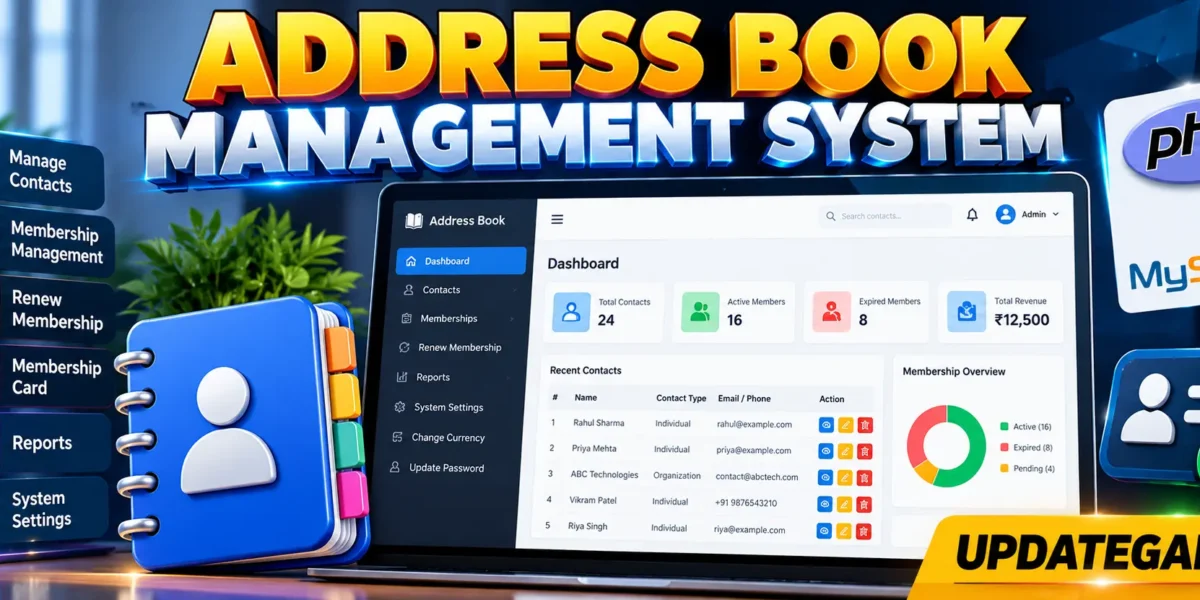 Address Book Management System in PHP and MySQL