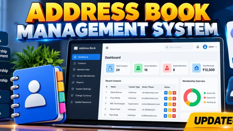 Address Book Management System in PHP and MySQL