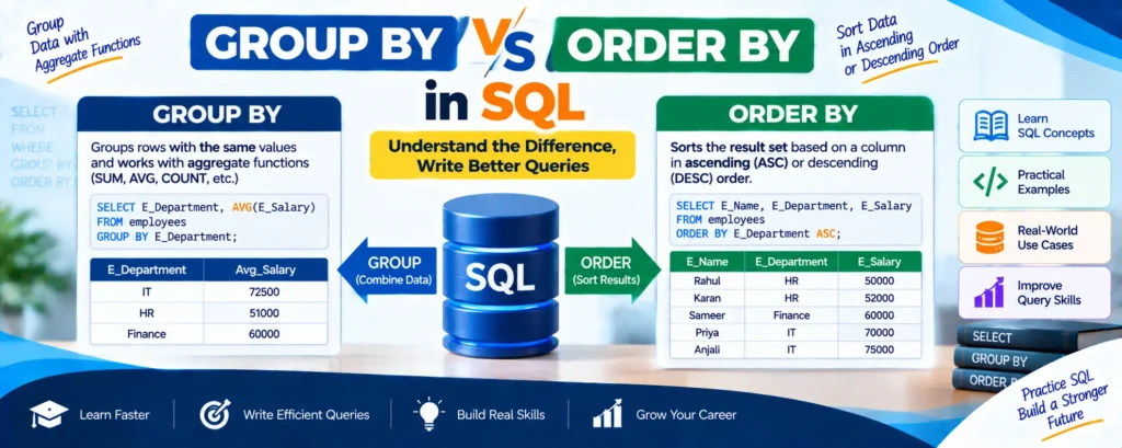 GROUP BY vs ORDER BY in SQL