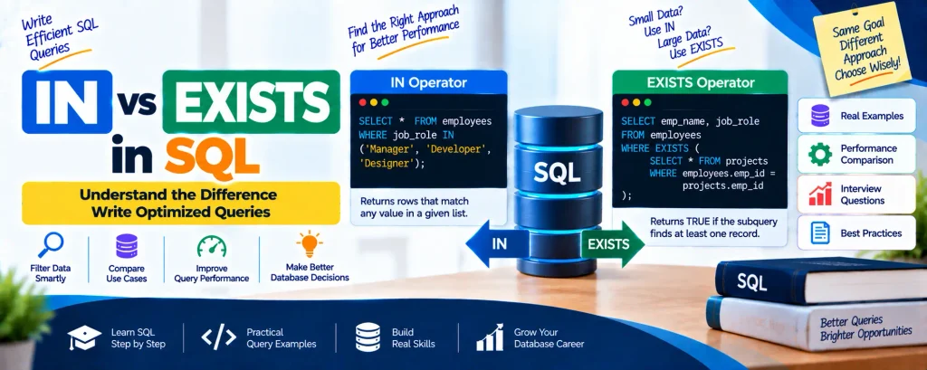 IN vs EXISTS in SQL: A Complete Guide