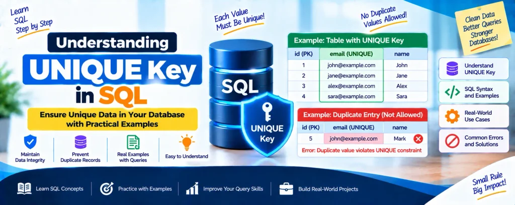 Understanding UNIQUE Key in SQL with Examples