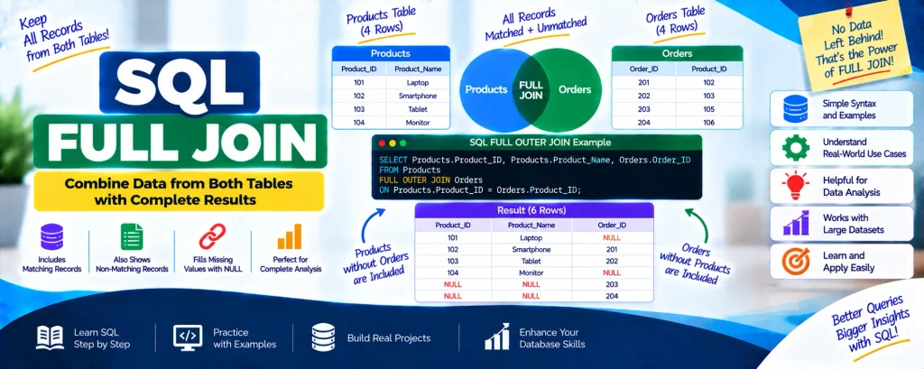SQL FULL JOIN - A Complete Guide