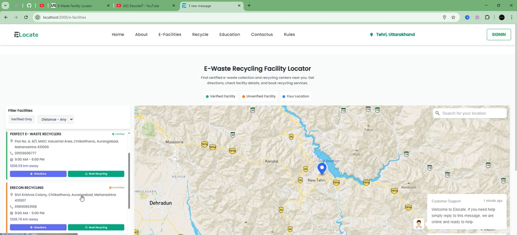 E-Waste Facility Locator Using React-1