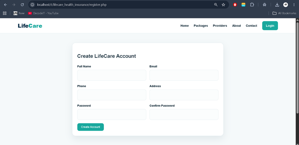 Health Insurance Management System Using PHP and MySQL