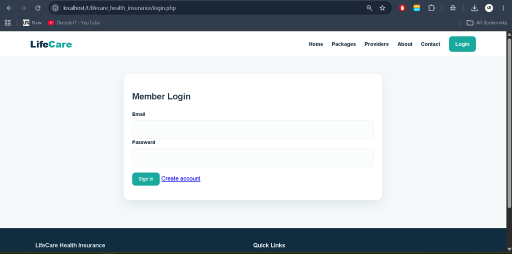 Health Insurance Management System Using PHP and MySQL