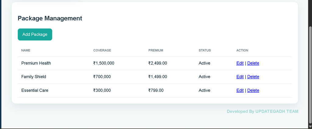 Health Insurance Management System Using PHP and MySQL