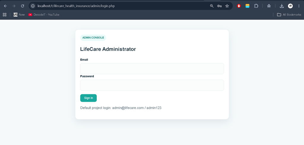 Health Insurance Management System Using PHP and MySQL