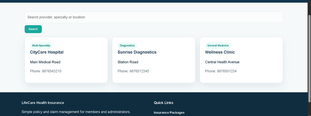 Health Insurance Management System Using PHP and MySQL