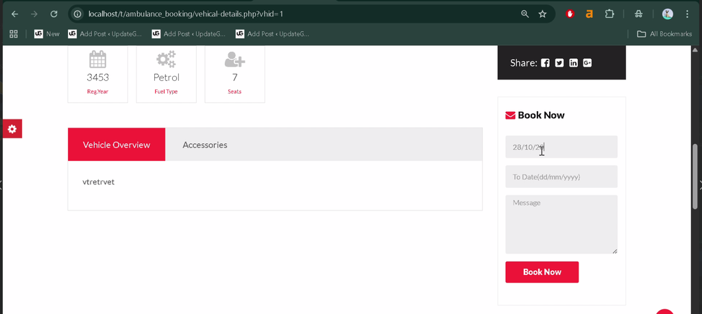 Online Ambulance Booking System Using PHP and MySQL-4