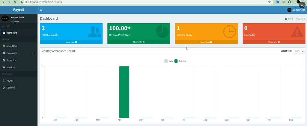 Online Payroll Management System in PHP