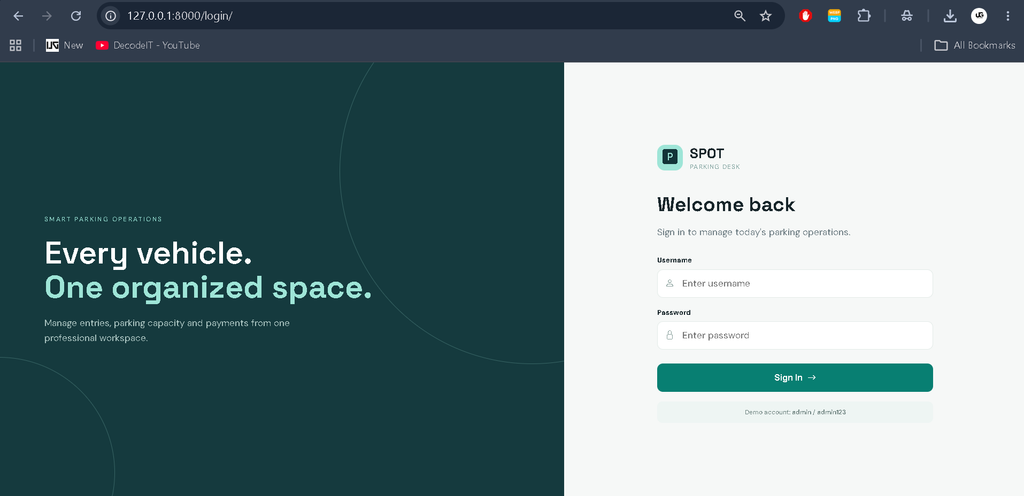 Parking Management System Using Python and Django