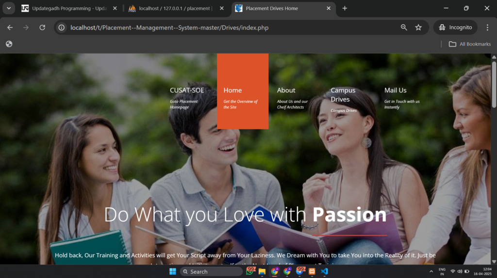 placement management system