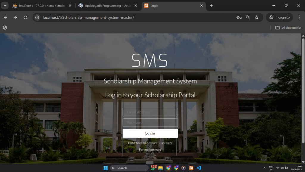 Screenshot-2025-04-21-150614-1024x577 🎓 Best Scholarship Management System using PHP and MySQL | Project by UPDATEGADH
