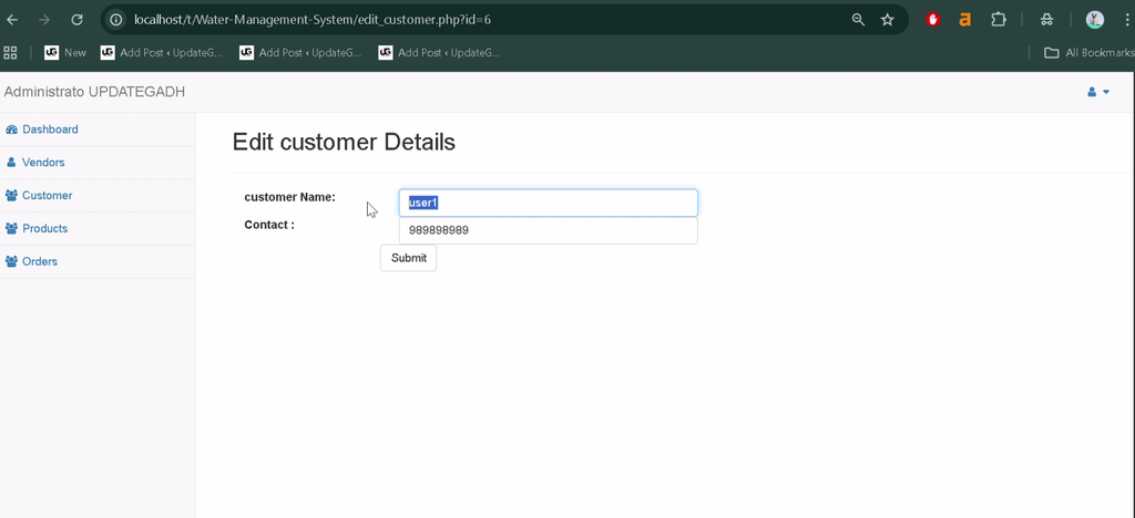 Water Management System Using PHP and MySQL-6