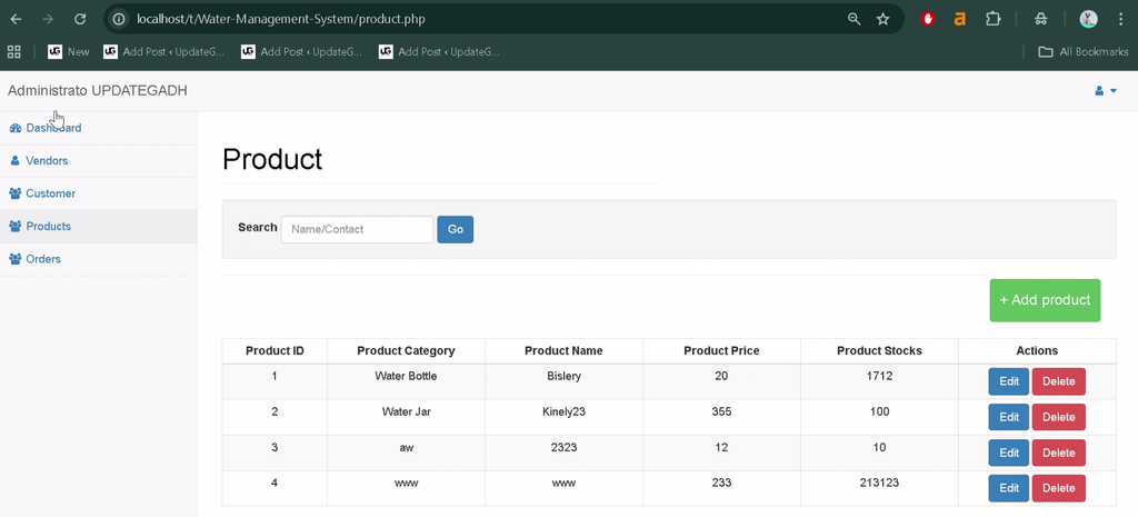 Water Management System Using PHP and MySQL-4