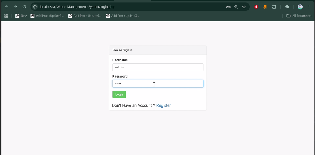 Water Management System Using PHP and MySQL-1