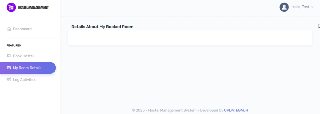 Online Hostel Management System Project in PHP with Source Code