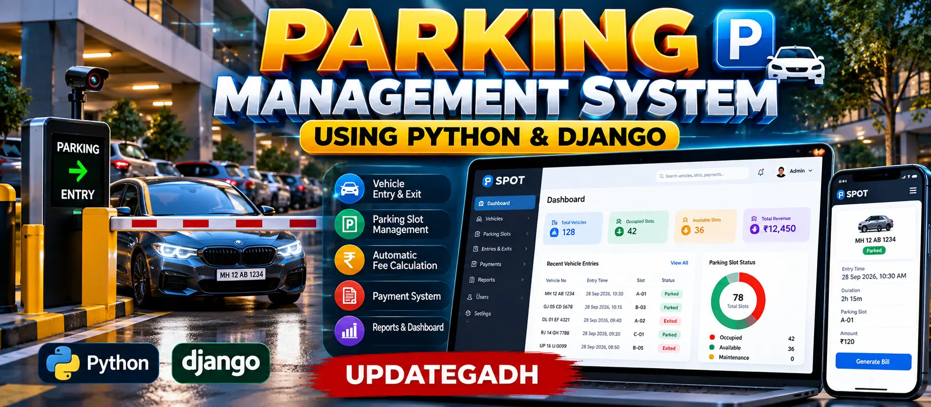 Parking Management System Using Python and Django