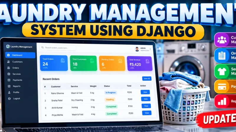Laundry Management System Using Python Django