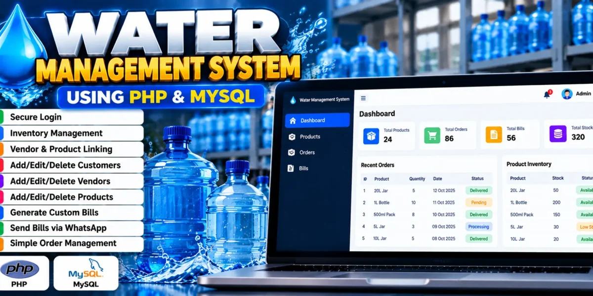 Water Management System Using PHP and MySQL