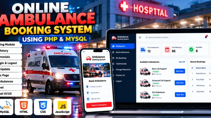 Online Ambulance Booking System Using PHP and MySQL