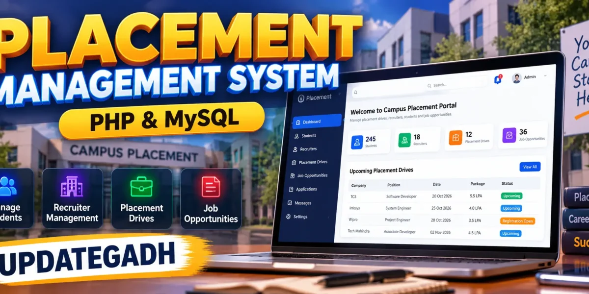 Placement Management System in PHP and MySQL